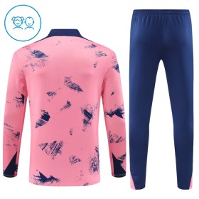 Paris Saint-Germain Børn Trænings Sweatshirt Dragt 2024-25 Pink Kvart-Zip